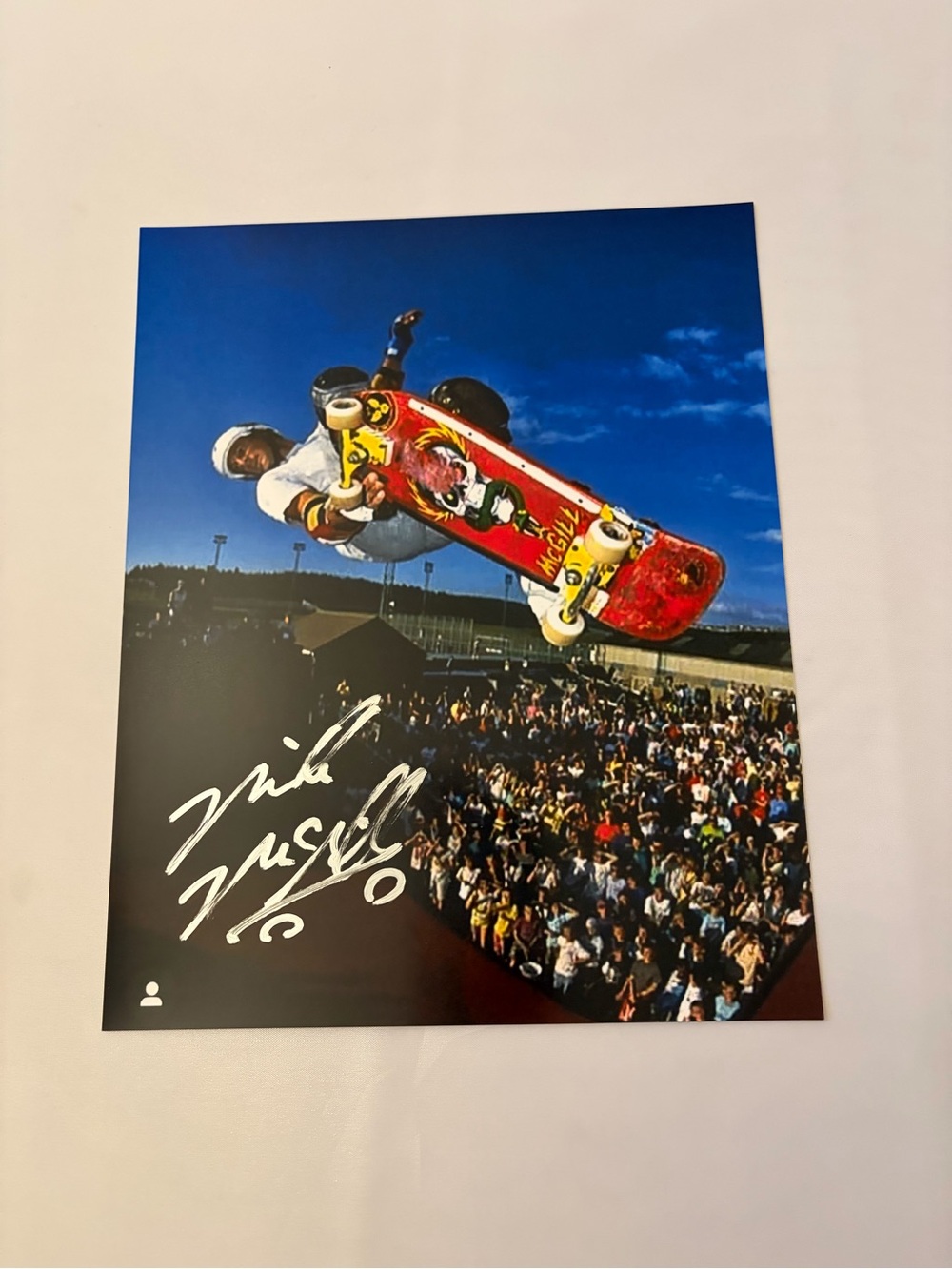 Vintage Mike McGill signed Skateboarding Photo Powell Peralta Tony hawk vans